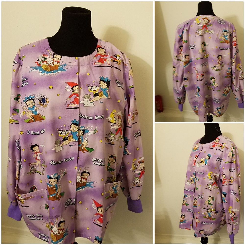 Scrub top smock Betty Boop